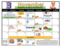 November Calendar